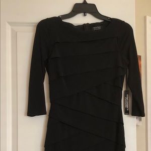 White House Black Market slimming black dress